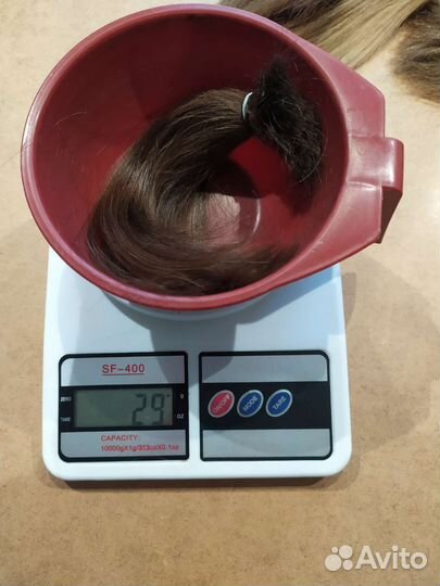 Волосы натуральные срез