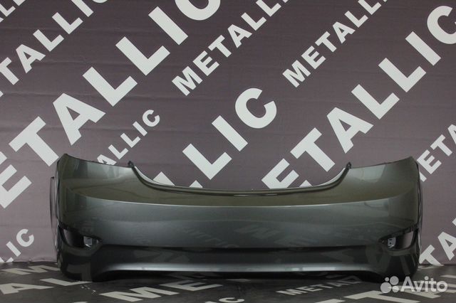 Бампер Хендай Солярис задний в цвет (MZH) седан