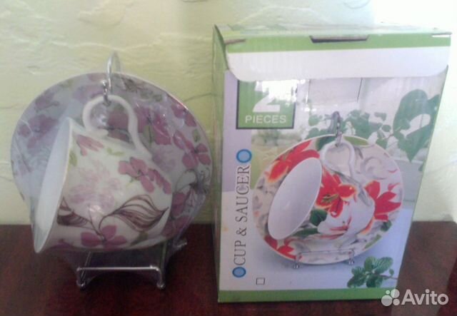 Фарфоровая пара чайная