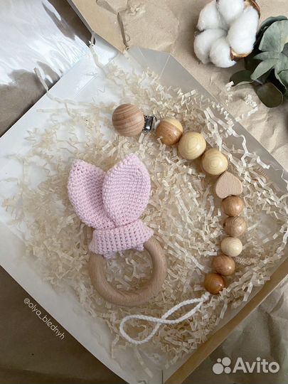 Беби бокс Грызунки Держатель для пустышки