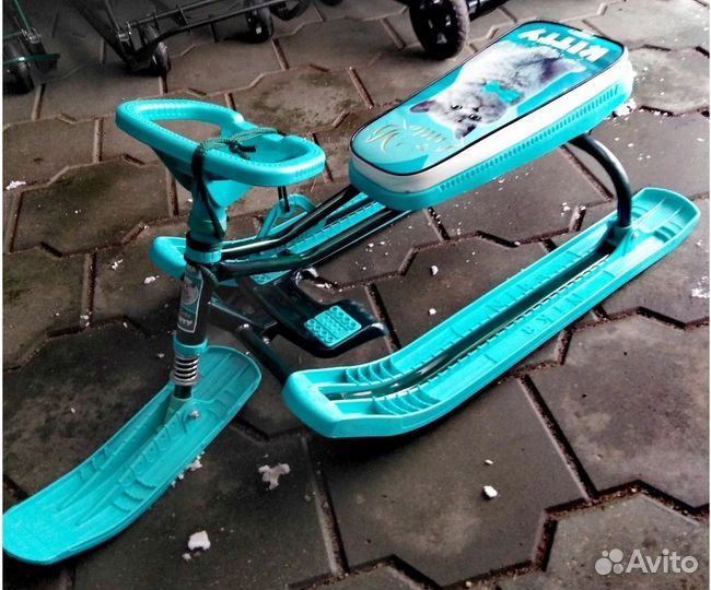 Снегокат детский Ника с котом