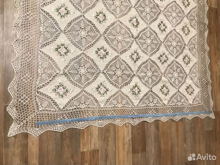 Вязаная скатерть 130х165 (лен или хлопок)ссср