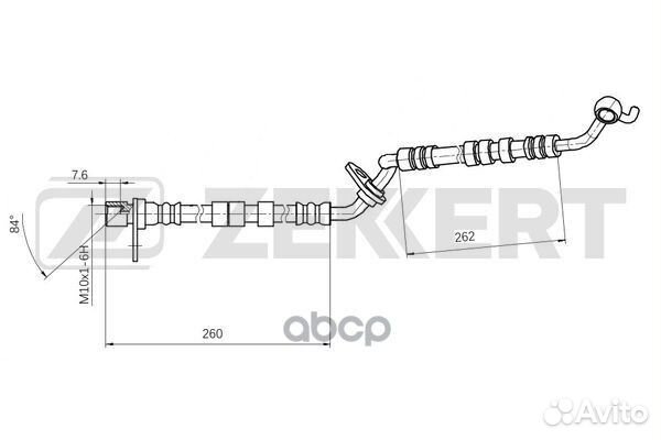 Шланг тормозной передний левый Mazda 6 03- bs-9