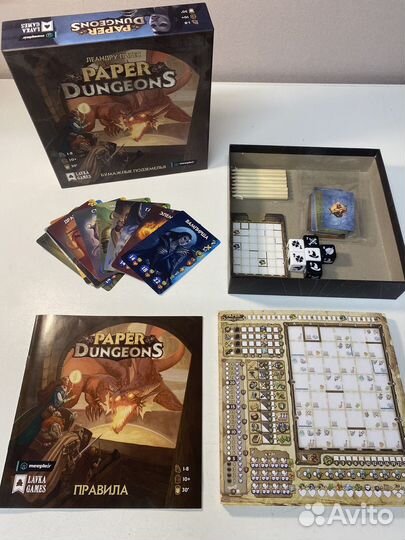 Paper dungeons настольная игра lavka games