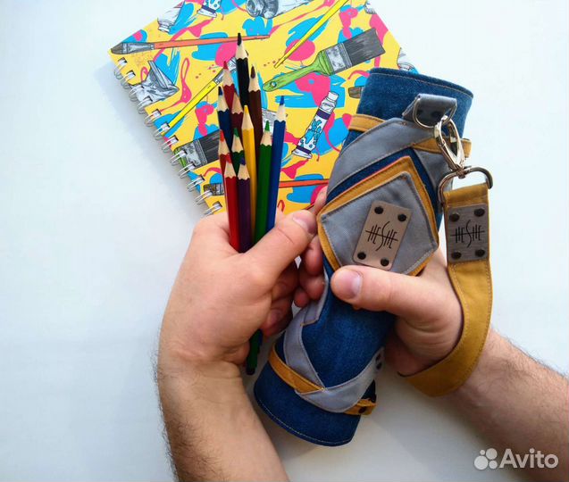 Пенал - скрутка для кистей,карандашей