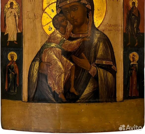 Икона Федоровская Богородица ковчег с приписными 1