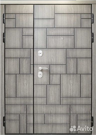 Офисная металлическая двустворчатая дверь