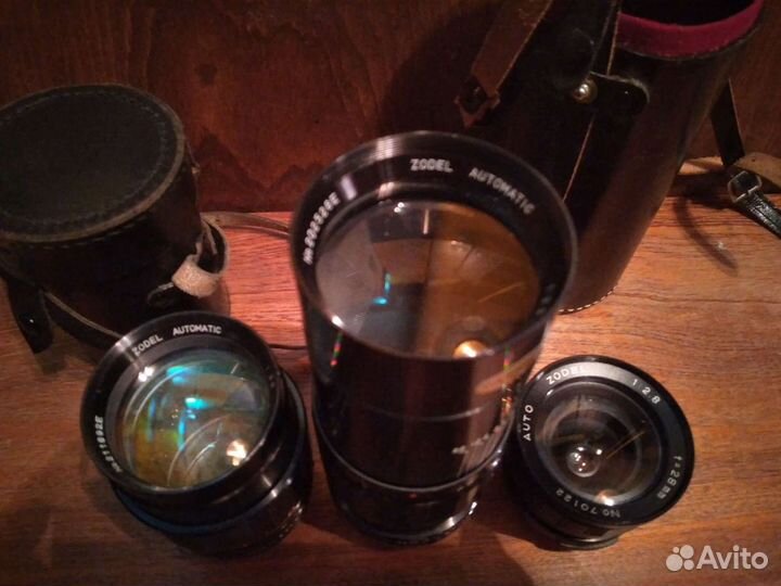 Три объектива Zodel Heaton M42: 135, 28, 200