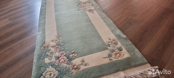 Ковер шерстяной новый ручная работа 0,9 м х 3,5м