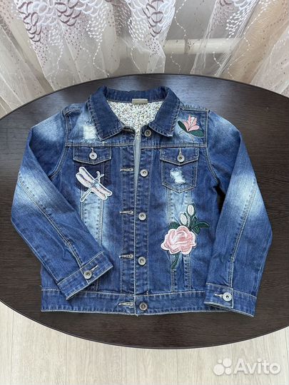 Джинсовка на девочку 134 140