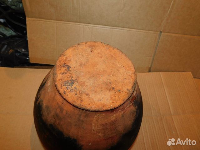 Старинный, керамический горшок-кашник ри-рс