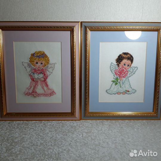 Картины, 32/28 см, ангелы