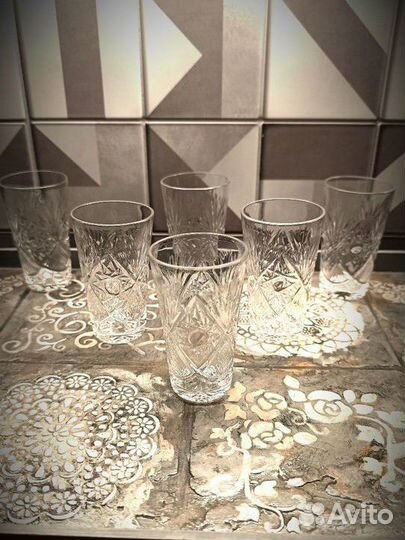 Хрустальные рюмки СССР Винтаж