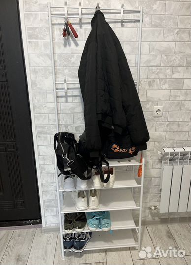 Вешалка напольная черная белая