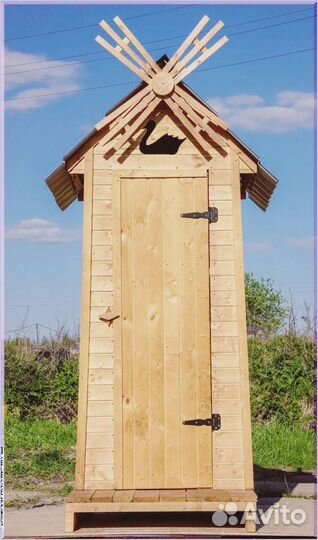 Дачный туалет деревянный прямоугольник зии 647