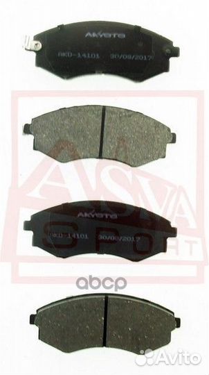 Колодки тормозные ssang yong AKD14101 akyoto