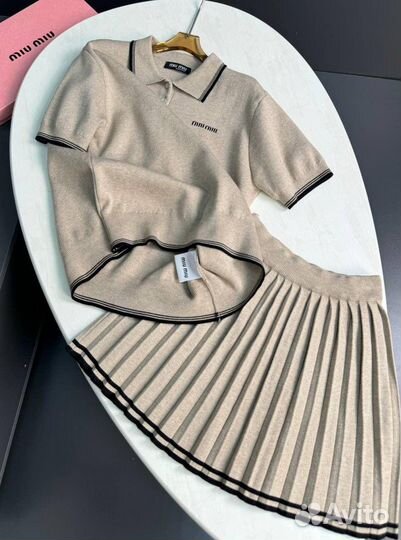 Костюм с юбкой miu miu