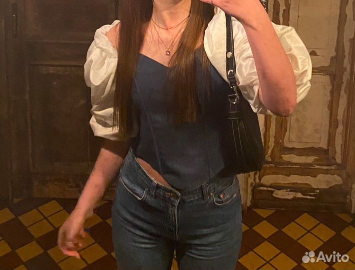 Топ корсет с рукавами