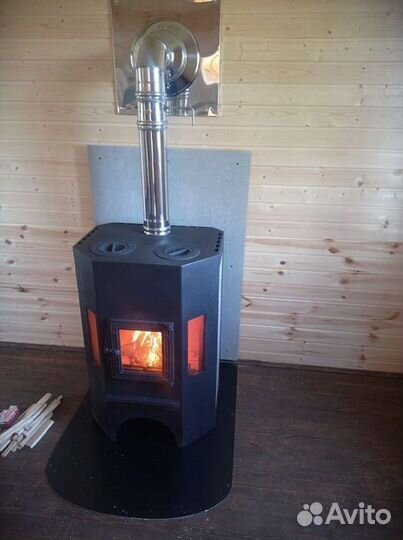 Печь камин на дровах