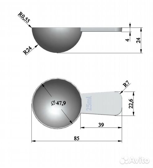 Мерная ложка 25 мл