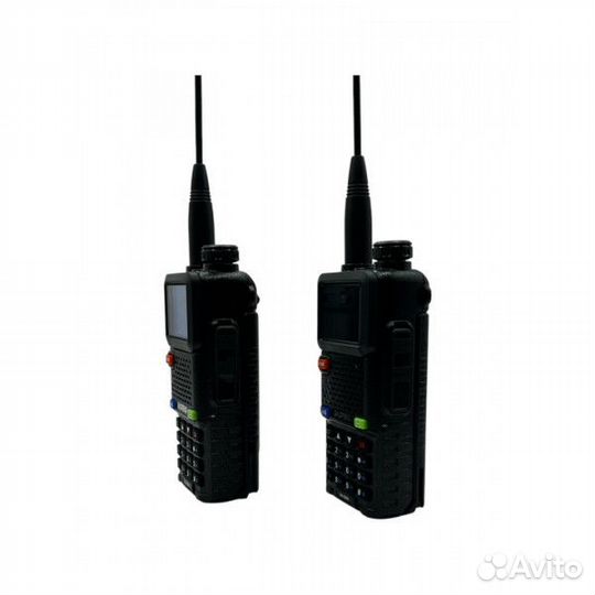 Комплект раций baofeng UV-5RH 10 Ватт (3 режима мощности) 2 шт, type-C, с гарнитурами, цвет черный