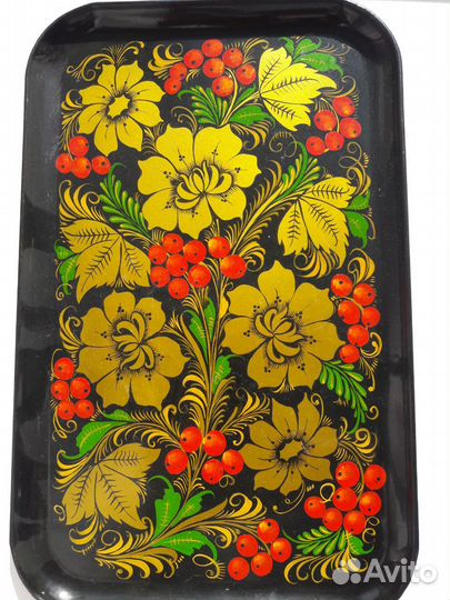 Набор посуды с хохломской росписью. СССР