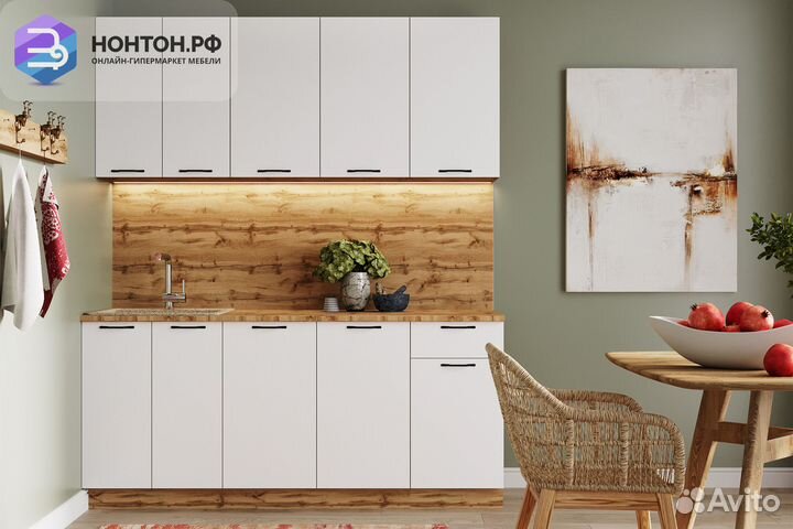 Кухня Хелмер 1.8м белая