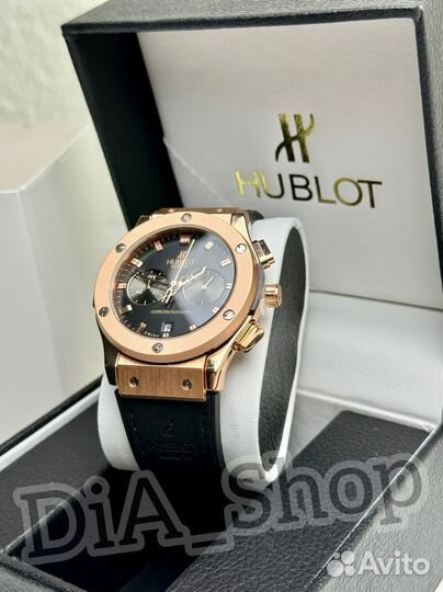 Часы мужские Hublot хронограф золото