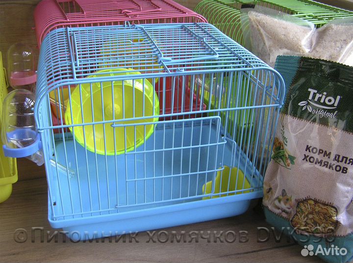 Хомячок + Новая клетка, Корм, Опилки, Доставка