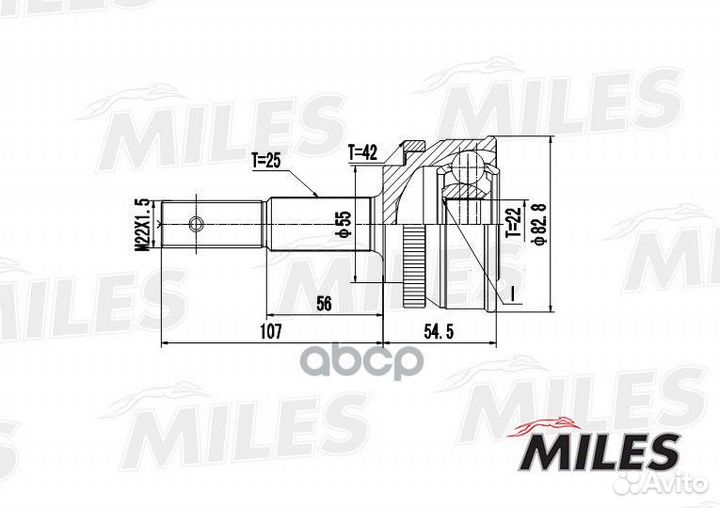 ШРУС nissan almera N15/sunny 1.4-2.0D 90-00 нар