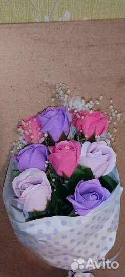 Букет из мыльных роз