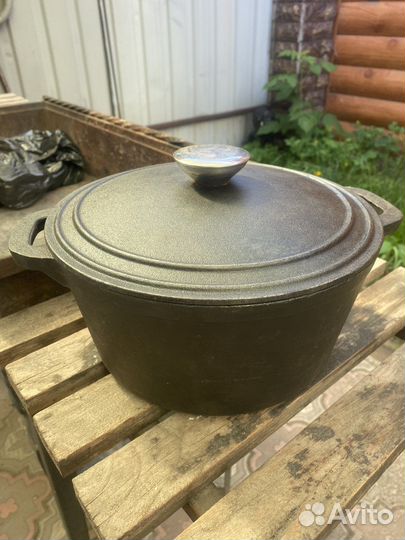 Казан на 4 литра,тяжелый чугунный