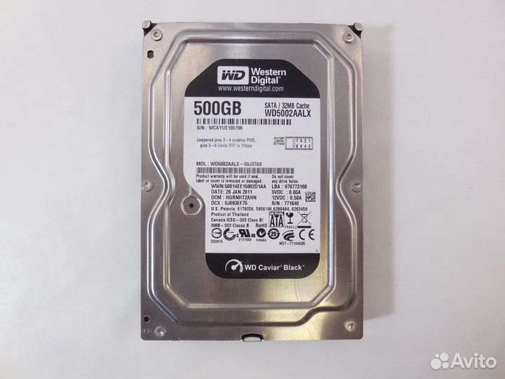 Жесткий диск Western Digital 500 гб WD5002aalx