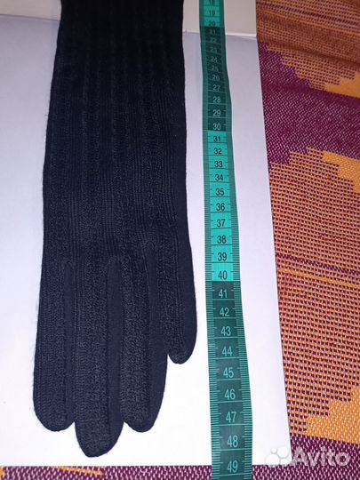 Перчатки длинные черные
