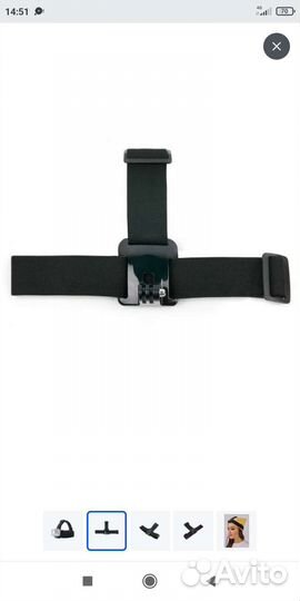 Крепление на голову, грудь для экшн-камер