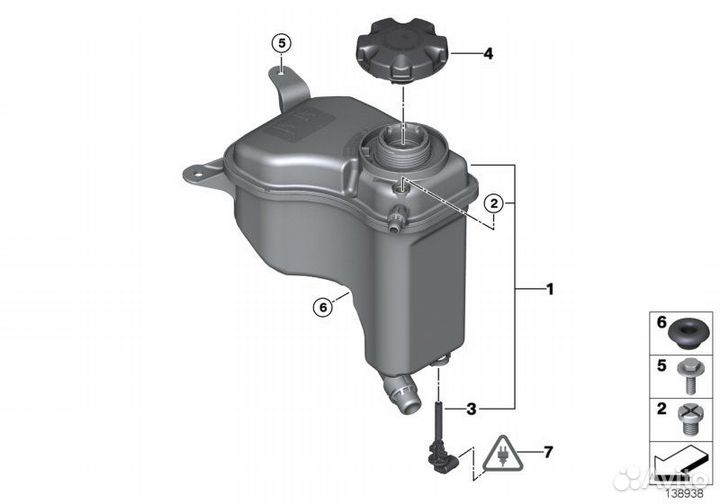 Расширительный бачок BMW E81 E90 E84 E89