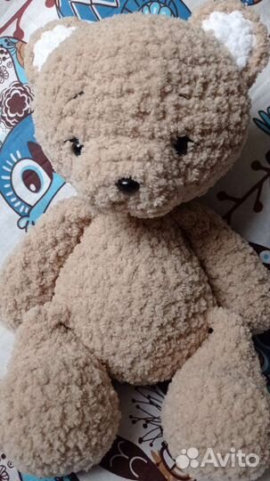 Вязаный плюшевый мишка ручной работы