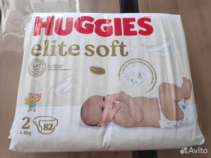 Подгузники huggies elite soft 2