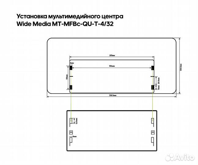 Рамка Toyota RAV4 2019+ MFBc (левый руль)