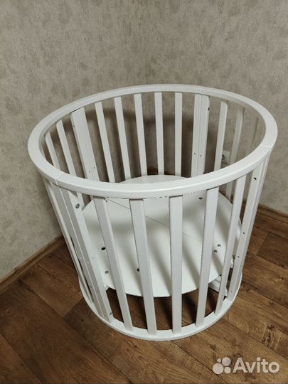 Детская кроватка трансформер круглая