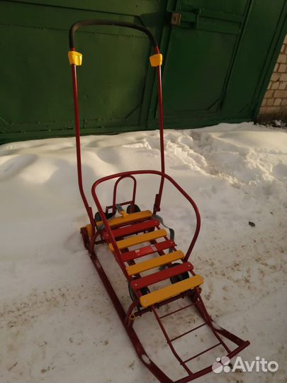 Детские санки на колесах