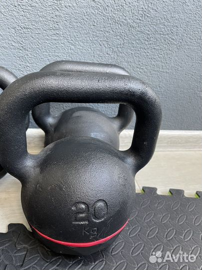 Гири черные kettlebell Domyos