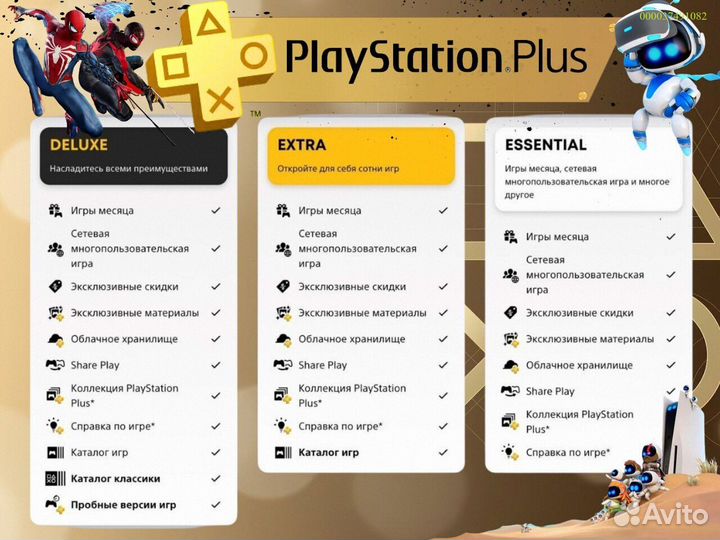 Подписка ps plus delux Украина ps5 ps4 (Арт.14753)