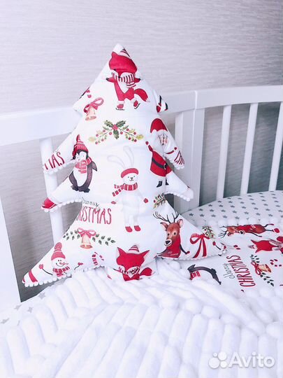 Белье постельное. Новогодний комплект детский