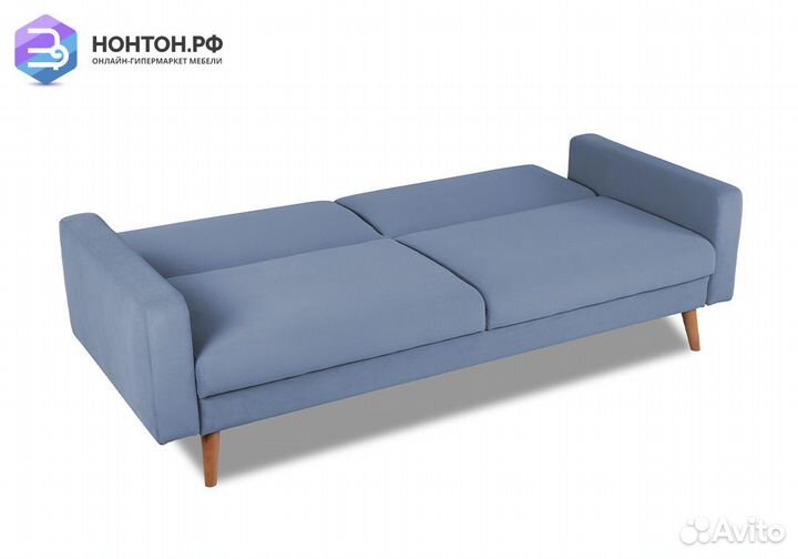 Диван книжка Верден серо-голубой