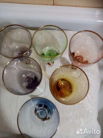 Бокалы, фужеры 6 шт., 60-е годы, редчайшие