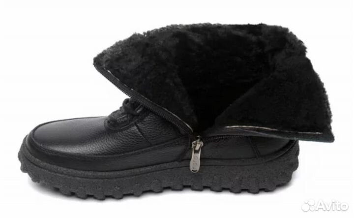 Ботинки женские зимние 39 раз нат кожа мех черн