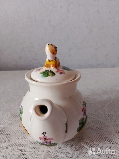 Антиквариат.Чайник Рыжий кот,Кунаховец