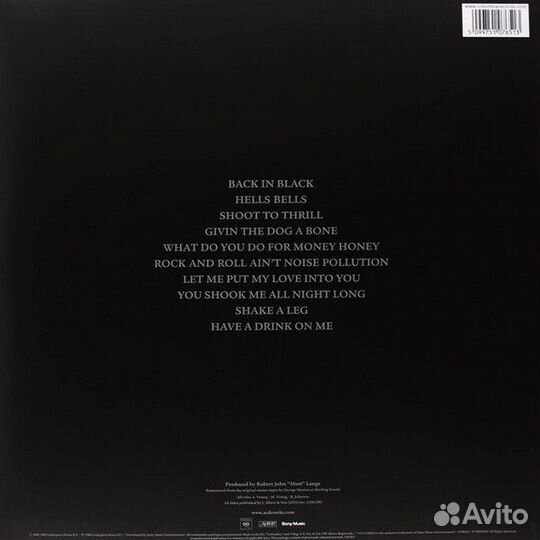 AC/DC – Back In Black (LP)