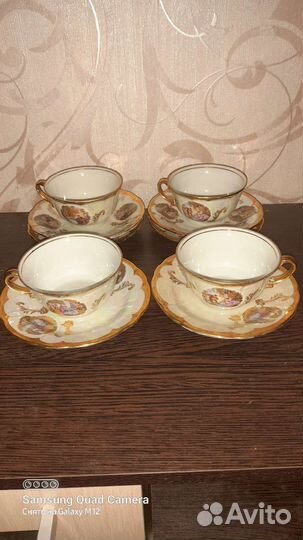 Чайные чашки с блюдцами фарфор